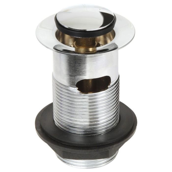 Slotted Push Button Basin Waste with Centre Plug