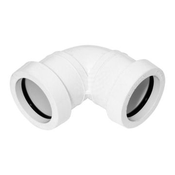 White 32mm Pushfit Waste 90 Degree Elbow