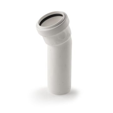 White 32mm Pushfit Waste Soil Boss Bend