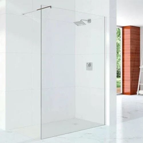 Merlyn 10 Series Wetroom Panel with Wall Profile & Stabilising Bar 800mm - Chrome