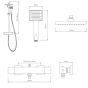 Aqualisa AQ Cool Touch Square Shower Column (Inc Fixiing Kit) HP - Chrome