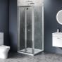 1100mm x 700mm Bifold Door Shower Enclosure and Shower Tray
