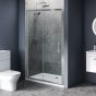 1200mm x 700mm Single Sliding Door Shower Enclosure and Shower Tray