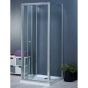 Aqua i 3 Sided Shower Enclosure - 900mm Bifold Door and 760mm Side Panels