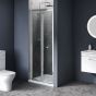 800mm x 700mm Bifold Door Shower Enclosure and Shower Tray