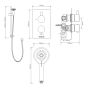 Aqualisa AQ Round Single Outlet Thermostatic Shower Mixer with Sliding Rail Kit - Chrome