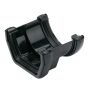 Black 112mm Half Round To Square Gutter Connector