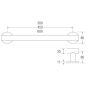 Contemporary Straight Stainless Steel Grab Rail 600mm Long 35mm Diameter