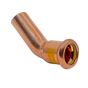 Copper Gas Press 28mm 45 Deg Obtuse Street Elbow