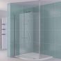 Eastbrook Valliant Walk-In Wetroom Shower Screen Offset Panel with Round Pole 1300mm