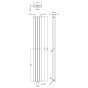 Hudson Reed Revive Compact Double Panel Designer Radiator 1800mm x 236mm - High Gloss White