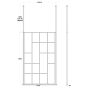 Hudson Reed Abstract Frame Wetroom Screen With Ceiling Posts 1200mm - Matt Black