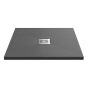 Hudson Reed Slimline Square Shower Tray 900mm x 900mm - Grey Slate
