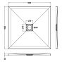 Hudson Reed Slimline Square Shower Tray 900mm x 900mm - White Slate