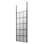 Hudson Reed Walk-In 8mm Wetroom Screen with Double Ceiling Posts 760mm - Black Frame 