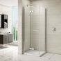 Merlyn 8 Series Frameless Hinge & Inline Shower Door with Side Panel 1400mm