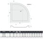 MX Elements Anti-Slip Quadrant Shower Tray 900mm x 900mm