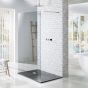 MX Minerals Slate Effect Square Shower Tray 1000mm x 1000mm - Ash Grey