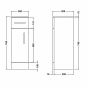Nuie Mayford 250mm Cupboard 300mm Deep - Gloss White
