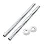 Roma 18mm x 130mm Pipe Sleeves - Chrome