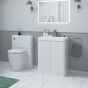 Serene Abbeydale 500mm 2 Door Floor Standing Vanity Unit And Basin - White Gloss