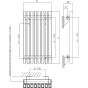Eucotherm Anthracite Supra Square Radiator 1800mm x 470mm