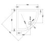 Hudson Reed Quadrant Shower Tray 700mm x 700mm - Slate Grey