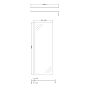 Nuie 800mm Wetroom Screen & Support Bar