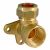 Brass Compression Wall Plate Elbow 22mm x 3/4