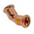 Copper Gas Press-Fit 15mm 45° Obtuse Elbow