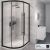 Eastbrook Vantage 2000 Offset Quadrant Shower Enclosure 1400mm x 800mm - Matt Black