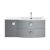Hudson Reed Sarenna 1000mm Wall Hung Cabinet & Basin Right Hand - Dove Grey