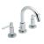 Hudson Reed Tec Lever 3 Tap Hole Basin Mixer with Push Button Waste - Chrome
