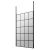 Hudson Reed Walk-In 8mm Wetroom Screen with Double Ceiling Posts 1000mm - Black Frame 
