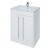 Kartell Purity 600mm Freestanding 2 Door Vanity Unit & Basin - White Gloss