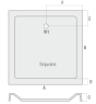 MX Elements Anti-Slip Square Shower Tray 700mm x 700mm
