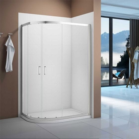 Merlyn Vivid Boost Double Door Offset Quadrant Shower Enclosure 1200mm x 800mm DIEOP1219