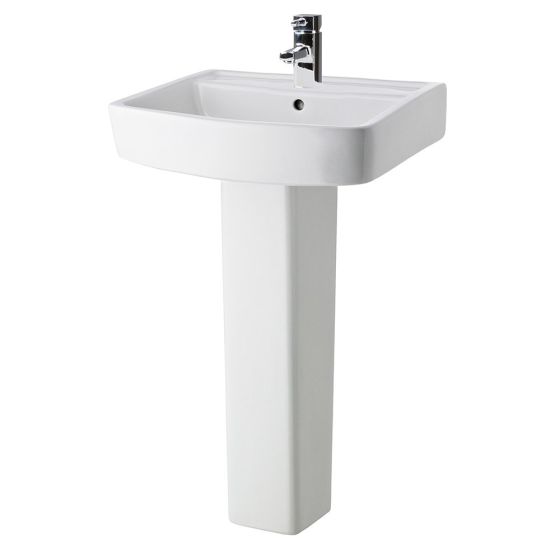 Nuie Bliss 520mm 1 Tap Hole Basin & Pedestal