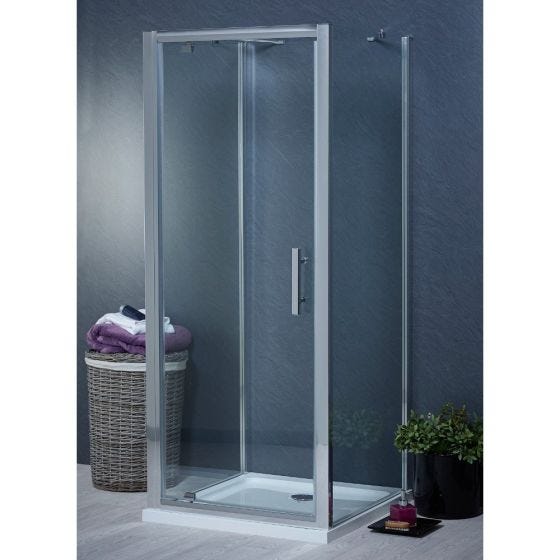 Aqua i 3 Sided Shower Enclosure - 1000mm Pivot Door and 760mm Side Panels