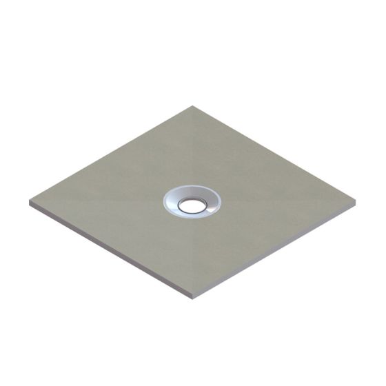 Aqua-I Wetroom Shower Tray Square 1200mm x 1200mm With Center Waste And Installation Kit