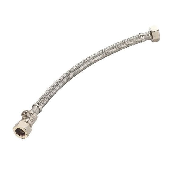 Compression Flexible Tap Connector with Isolator 22mm x 3/4" 300mm