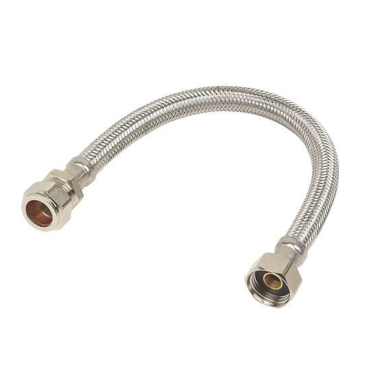 Compression Flexible Tap Connector 15mm x 1/2" x 300mm