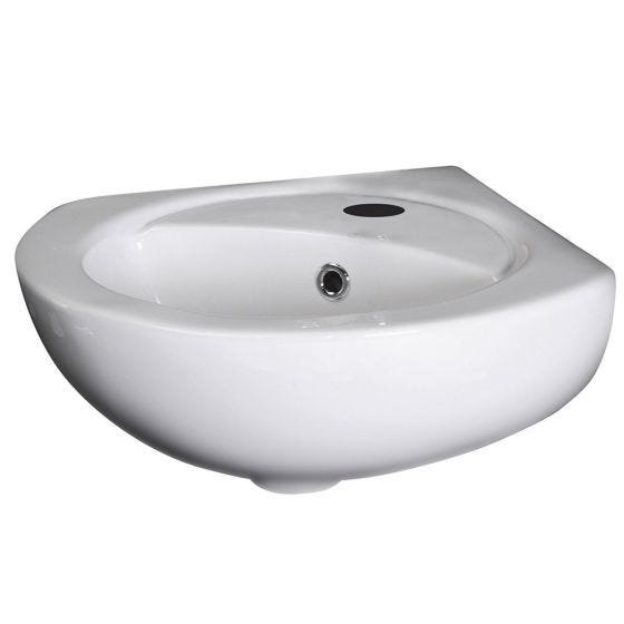 Nuie 450mm 1 Tap Hole Wall Hung Corner Basin