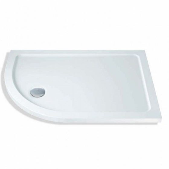 MX Elements Low profile Quadrant shower trays Stone Resin Offset Quadrant Left Hand 1000mm x 800mm Flat top