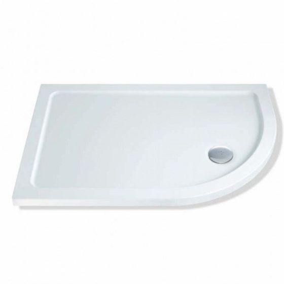 MX Elements Low profile Quadrant shower trays Stone Resin Offset Quadrant Right Hand 900mm x 760mm Flat top