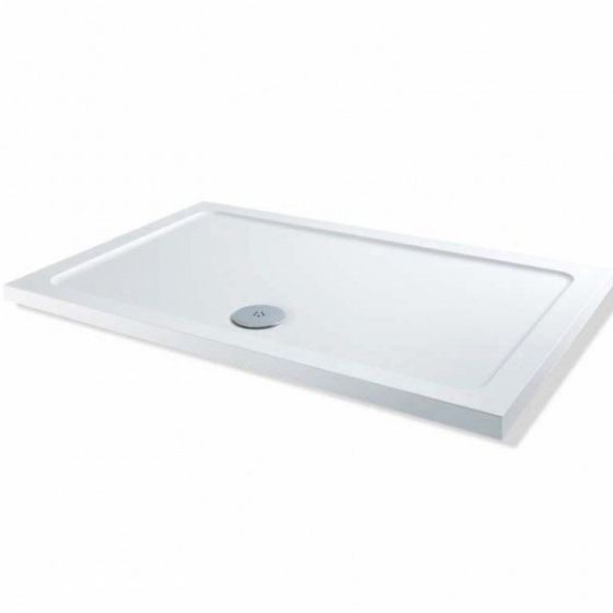 MX Elements Low profile shower trays Stone Resin Rectangle 1400mm X 760mm Flat top