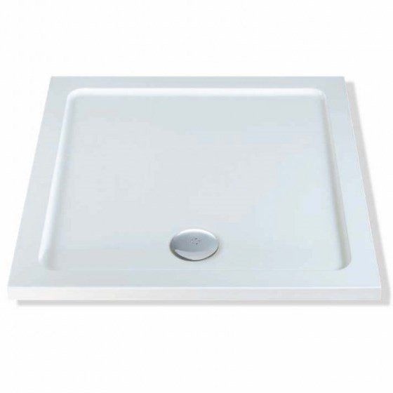 MX Elements Low profile shower trays Stone Resin Square 1000mm x 1000mm Flat top