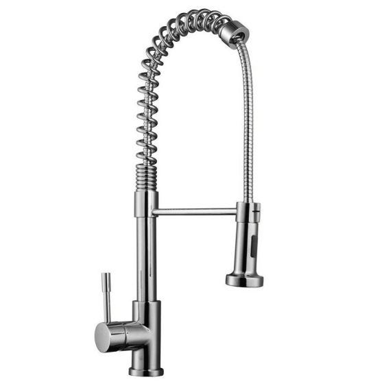 Roma Gina Pull Out Kitchen Sink Mixer - Chrome