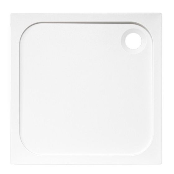 Merlyn Touchstone Slip Resistant Square Shower Tray 900mm x 900mm - White 
