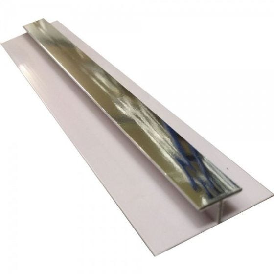 Silver PVC H Joining Strip H2700mm D8mm
